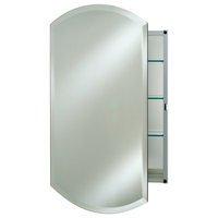 Double Arch Frameless Bevel Medicine Cabinet, 20"x26"