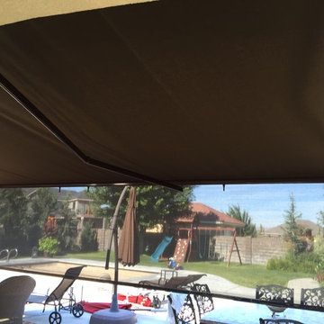 Retractable Awning with Drop Shade