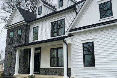 Inspiration for a transitional exterior home remodel in Philadelphia