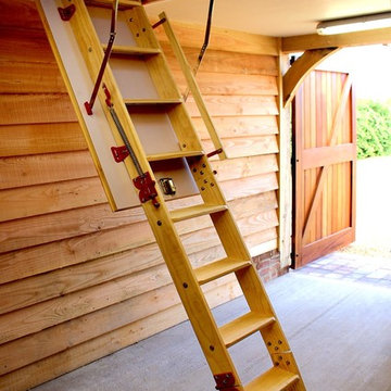 A 2 bay Classic Barn garage, office and gym, all packed into one building space