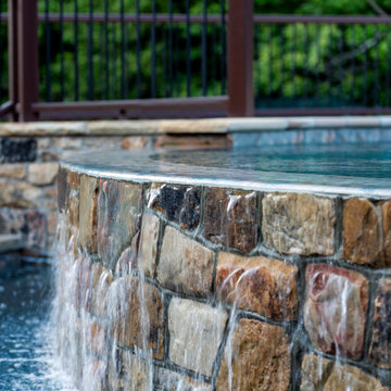 Luxury Vanishing Edge Pool with Copper Scuppers