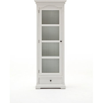 NovaSolo Provence Curio Cabinet in Pure White