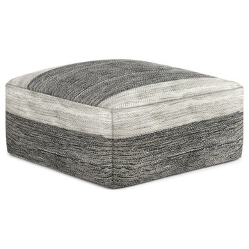 Mathis Square Woven Outdoor/ Indoor Pouf