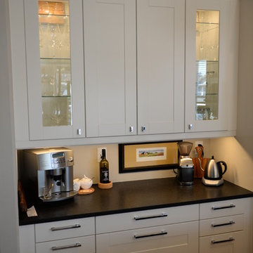 IKEA kitchen remodel with custom shaker style cabinet fronts