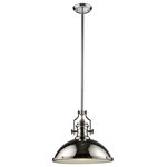 Elk Home - Chadwick 1-Light Large Pendant, Polished Nickel - Inspired by early 20th-century craftsmanship, the Chadwick Pendant Light brings an industrial vibe to your space. This fixture features a sleek chrome finish, giving a contemporary update to its classic form. The striking Chadwick can be hung over a desk or hung in a row above a kitchen island.