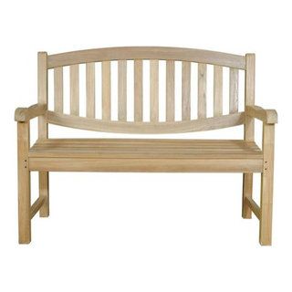 Anderson Teak BH-004O Kingston 2-Seater Natural Wooden Bench ...