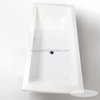 HelixBath Pergamon Freestanding Acrylic Bathtub 59" White With Overflow
