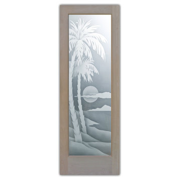 Pantry Door - Palm Sunset - Alder Clear - 24" x 96" - Book/Slab Door