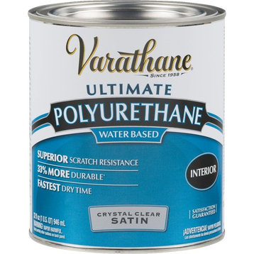 Varathane® 200241H Ultimate Water Based Polyurethane, Crystal Clear Satin, 1-Qt