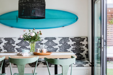 Beach style dining room photo in Orange County