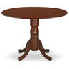 East West Furniture Dublin Wood Table With Pedestal With Mahogany DLT-MAH-TP