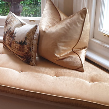 Bay window seat cushion
