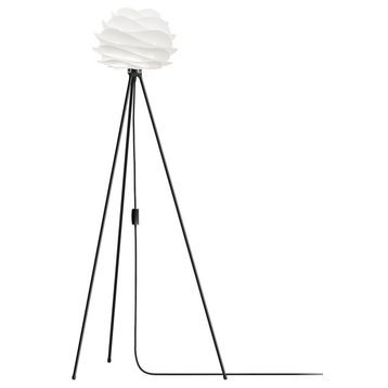 Carmina 51" Tripod Floor Lamp, Black/White