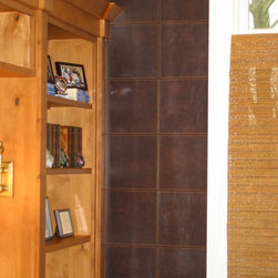 Recycled Leather Tile for walls, who knew? Yes, it can be done! - Products