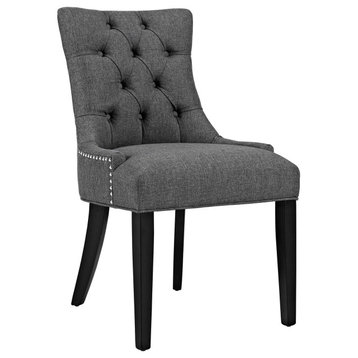 Regent Upholstered Fabric Dining Chair, Gray