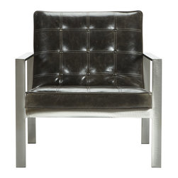 Riley Leather Chair - Armchairs And Accent Chairs
