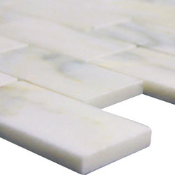 Calacatta Gold Italian Marble 2x4 Subway Mosaic Tile Honed - Home Accessories & Decor