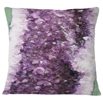 Purple Precious Stones Abstract Throw Pillow, 16"x16"