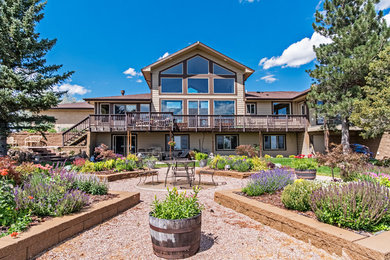 This is an example of a huge traditional full sun backyard gravel formal garden in San Francisco.