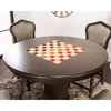 Sunset Trading Vegas 5-Piece 42.5" Wood Dining/Chess/Poker Table Set in Gray
