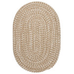 Colonial Mills - Colonial Mills Howell Tweed Braided Casual Rug Sand - 4' X 7' Oval - Not everything has to be showy. A splash of color that doesn't dominate your decor. Muted tones, Tweed pattern. Traditional shape. Great for use in your living room. The finishing touch for your patio. The subtle touch of design your partner will love. Handcrafted. Stain Resistant. Mildew Resistant. Fade Resistant. 100% Polypropylene. Use indoor or outdoor. Reversible for twice the wear.