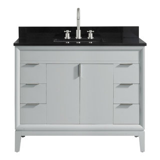 Avanity Emma 43" Vanity Combo, Dove Gray - Transitional - Bathroom ...