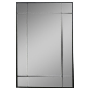 Rectangle Metal Wall mirror, Large Window Pane Mirror