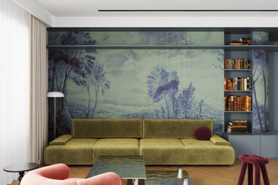 Immagine di un soggiorno design