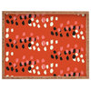 Morgan Kendall Red Scribbles Rectangular Tray, 18"x14"