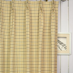 Paroo Cotton Blend Small Plaid Tab Top Curtains & Drapes Heading Style - Curtains