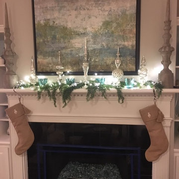 Coastal Christmas Fireplace Mantel