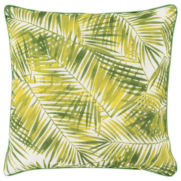 Ulani by Surya Pillow, Lime/Dk.Green/Grass Green, 16' x 16'