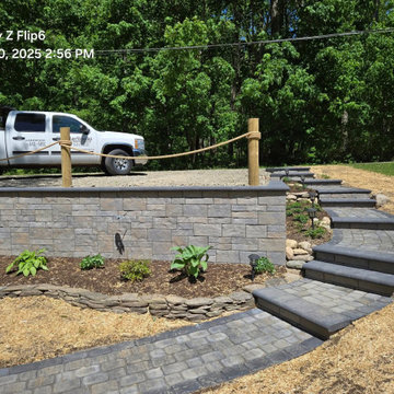DeWittville Retaining wall & parking