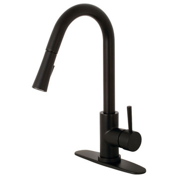 Gourmetier LS8620DL Concord Single-Handle Pull-Down Kitchen Faucet, Matte Black