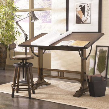 Hammary Studio Home Architect Desk in Oak