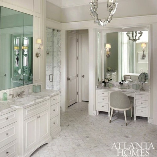 In Closet Or Master Bath, Master Bathroom Layout With Makeup Vanity