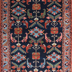 Antique Persian Nahavand rug 4'3 X 6'7 - Area Rugs