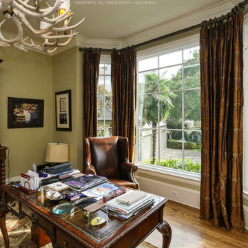 Large New Windows in Handsome Home Office - Renewal by Andersen Georgia