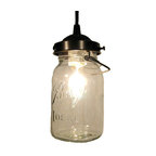 Mason Jar Pendant Light, Oil Rubbed Bronze