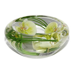 Green Phalaenopsis Flower Bowl - Home Decor