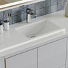 Esconde Bath Vanity, High Gloss White, 48", Single Sink, Freestanding