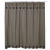 Black Star Shower Curtain 72x72
