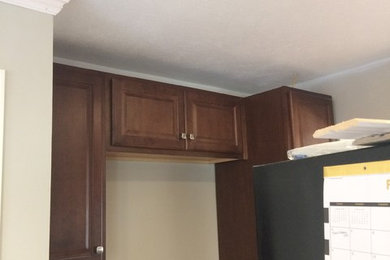 Custom stained & Installed soffit, crown molding
