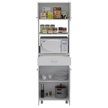 Auburn Microwave Pantry Cabinet, White