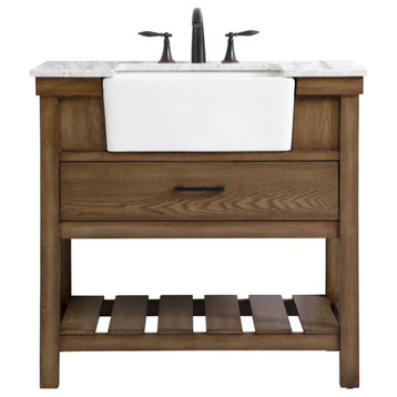Elegant Decor VF60136DW 36" Single Bathroom Vanity, Driftwood