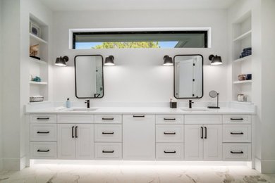 Example of a trendy bathroom design in Tampa