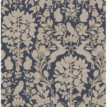 Richmond Blue Floral Wallpaper Bolt