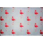 Betsy Drake - Flamingo Santa Floor Mat 18x26 - These decorative floor mats are made with a synthetic, low pile washable material that will stand up to years of wear. They have a non-slip rubber backing and feature art made by artists Dick Hamilton and Betsy Drake of Betsy Drake Interiors. All of our items are made in the USA. Our small door mats measure 18x26 and our larger mats measure 30x50. Enjoy a colorful design that will last for years to come.