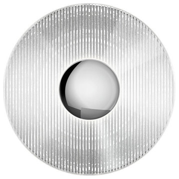 Meclisse LED Sconce, Polished Chrome, Clear Glass