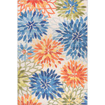 nuLOOM - nuLOOM Rosana Floral Machine Washable Indoor/Outdoor Area Rug, Multi 5' x 8' - Add a pop of color with this indoor/outdoor floral machine washable area rug. Made from sustainably-sourced, premium recycled synthetic fibers, this washable area rug is made to withstand regular foot traffic. Our machine-washable collection is functional and stylish to keep up with your busy lifestyle. Simply roll your rug up, throw it in the washing machine, and you're done! Elevate your space with our pet-friendly and easy to clean area rugs.